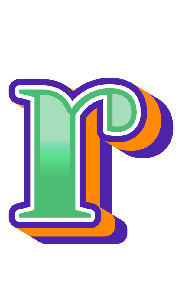 3D Cartoon Alphabet Letter and Number png