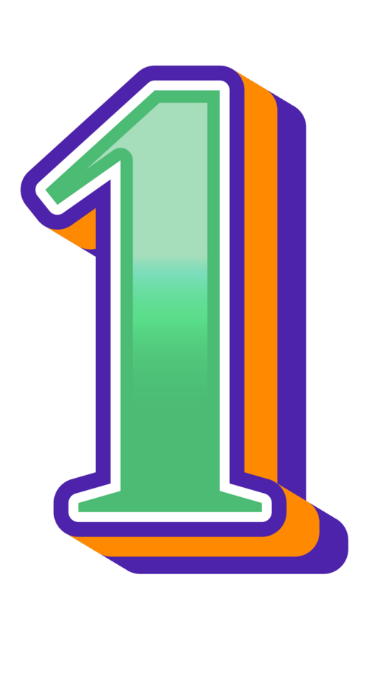 3D Cartoon Alphabet Letter and Number png