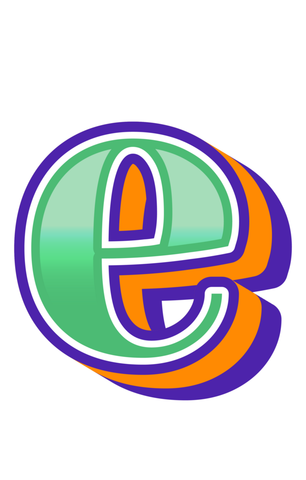 3D Cartoon Alphabet Letter and Number png