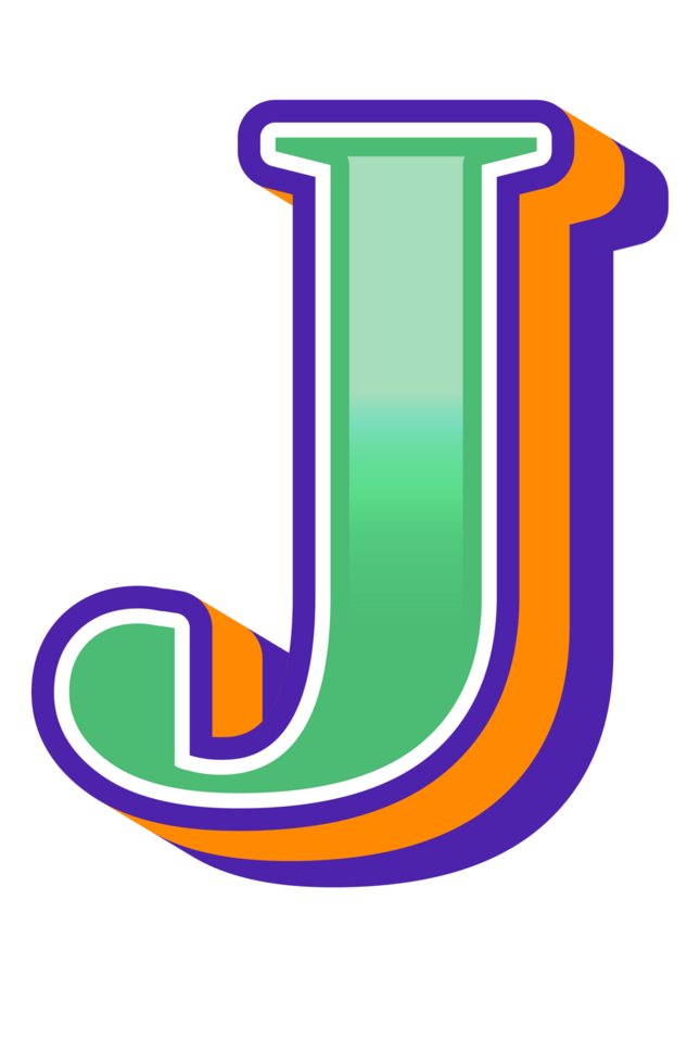3D Cartoon Alphabet Letter and Number png