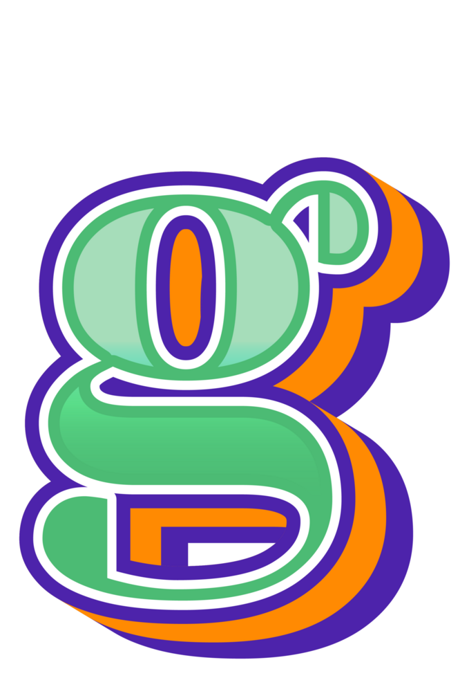 3D Cartoon Alphabet Letter and Number png