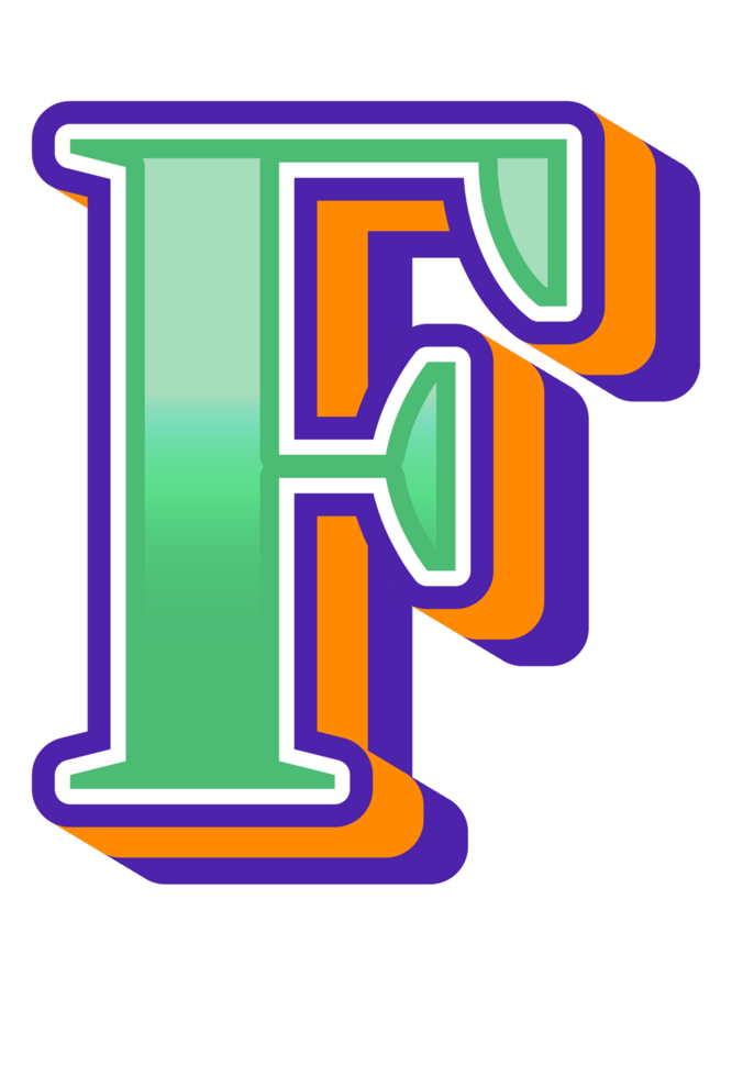 3D Cartoon Alphabet Letter and Number png