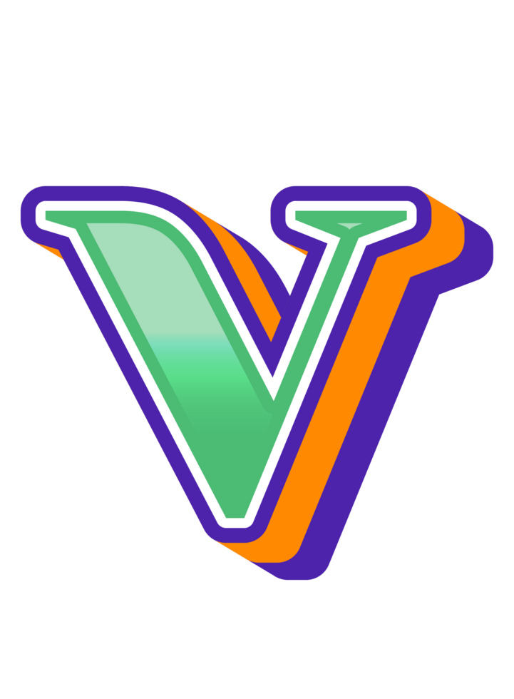 3D Cartoon Alphabet Letter and Number png