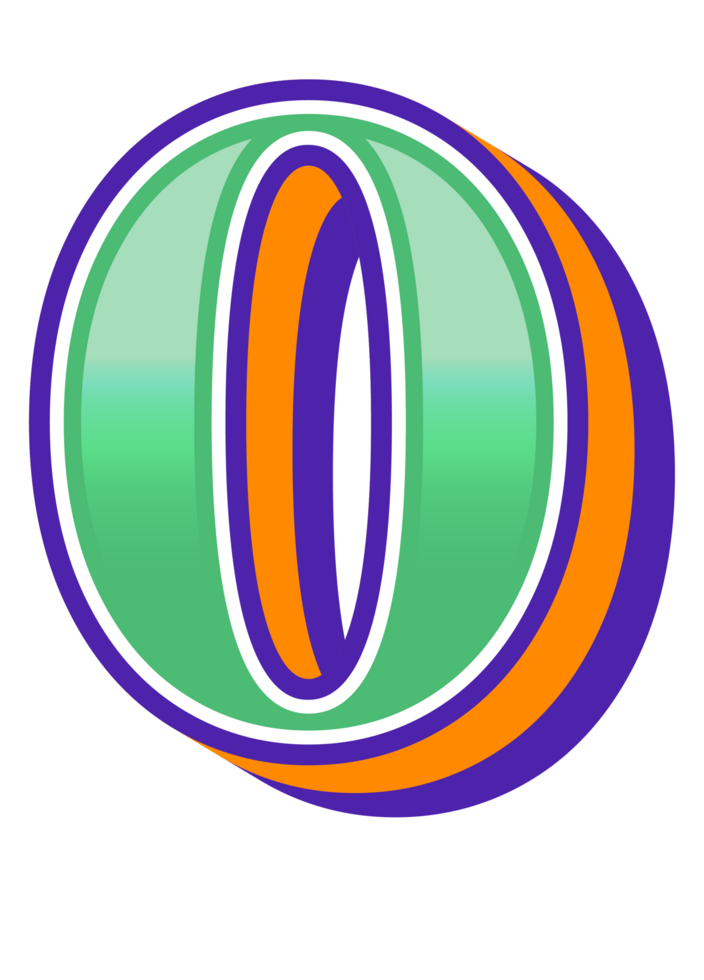 3D Cartoon Alphabet Letter and Number png