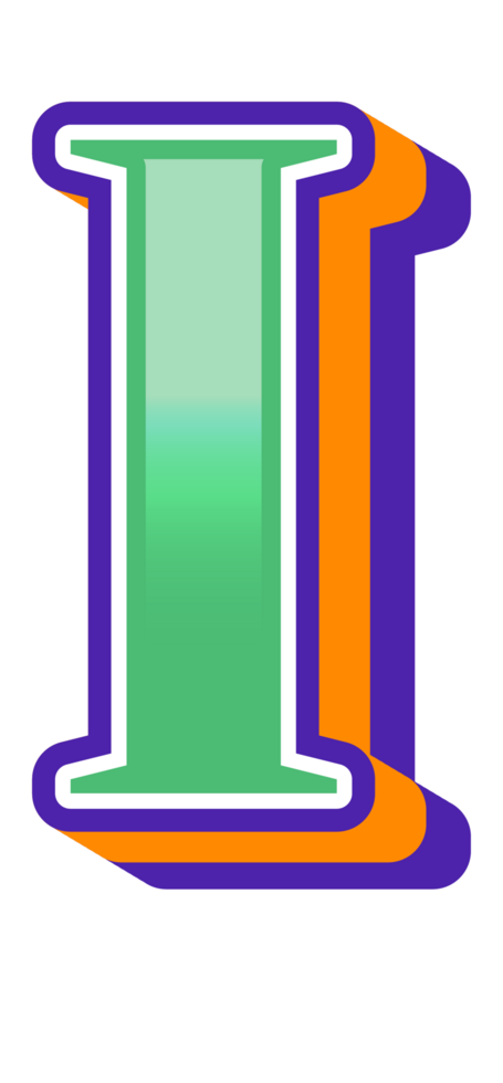 3D Cartoon Alphabet Letter and Number png