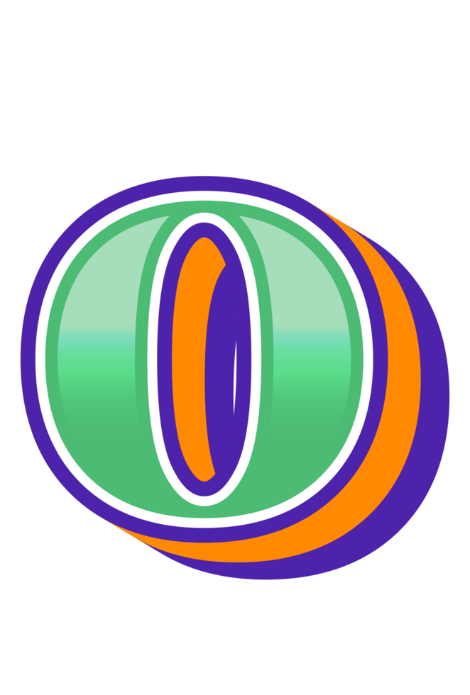 3D Cartoon Alphabet Letter and Number png