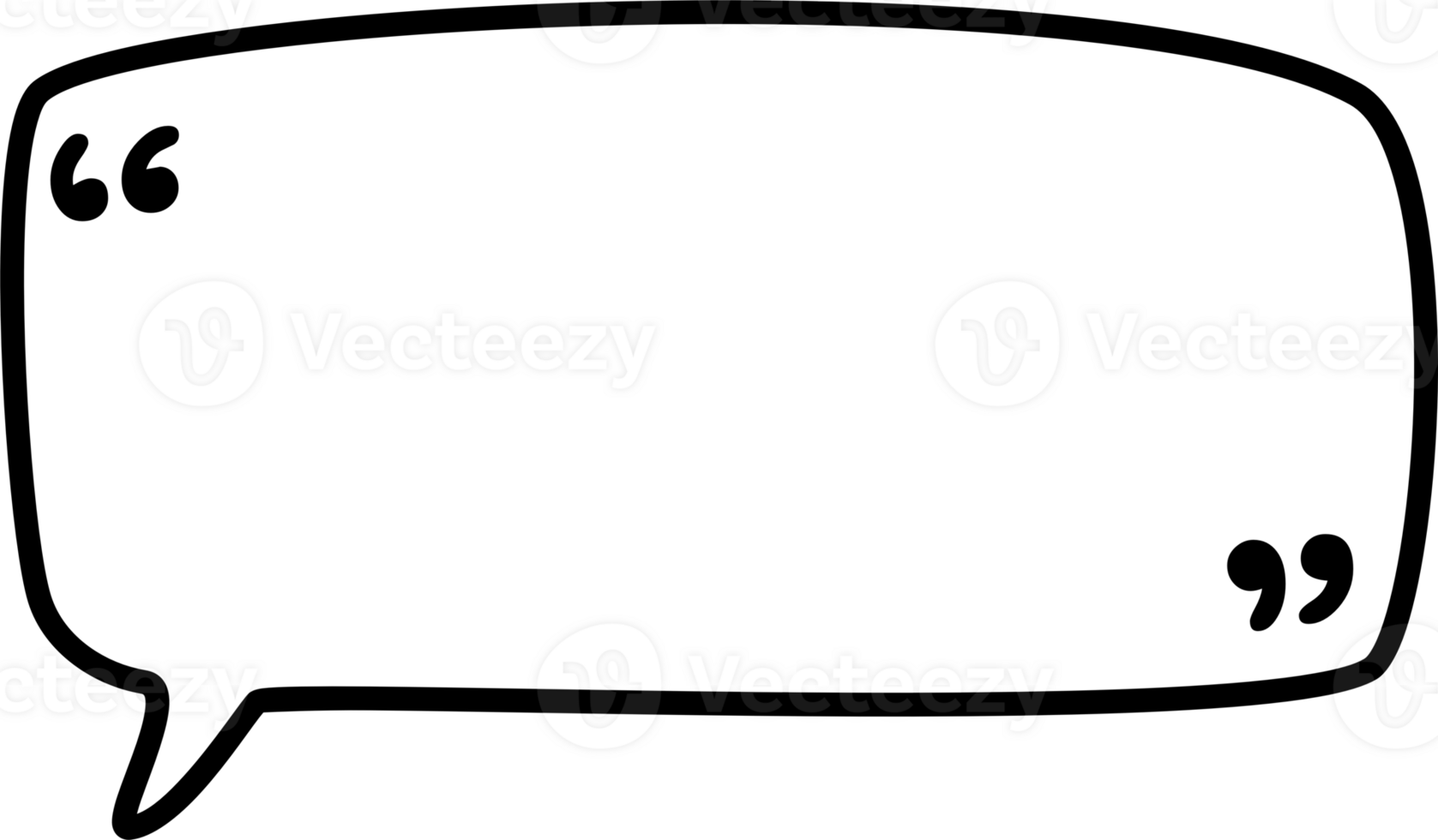 Black and white color speech bubble balloon with quotation marks, icon sticker memo keyword planner text box banner png