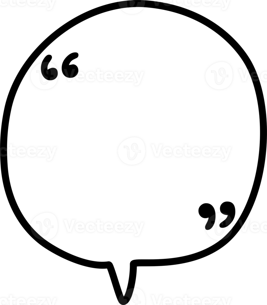 Black and white color speech bubble balloon with quotation marks, icon sticker memo keyword planner text box banner png