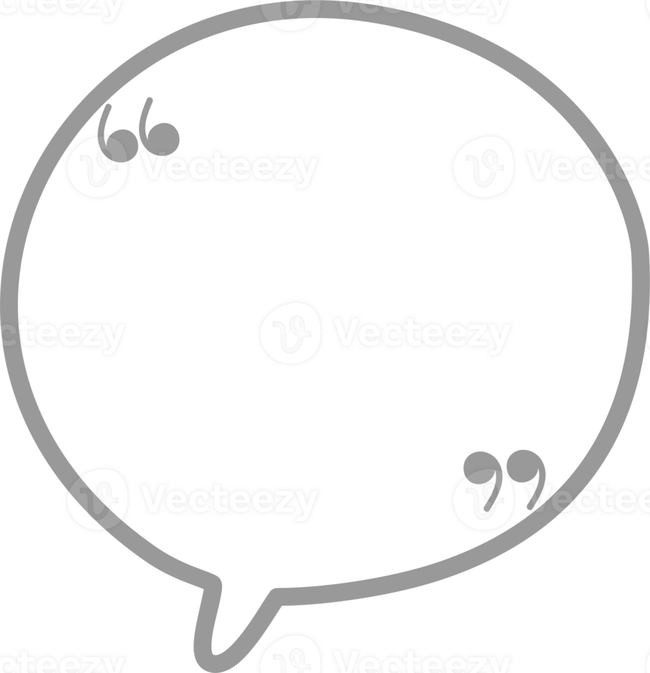 Black and white color speech bubble balloon with quotation marks, icon sticker memo keyword planner text box banner png