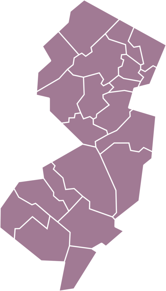 outline drawing of new jersey state map. png
