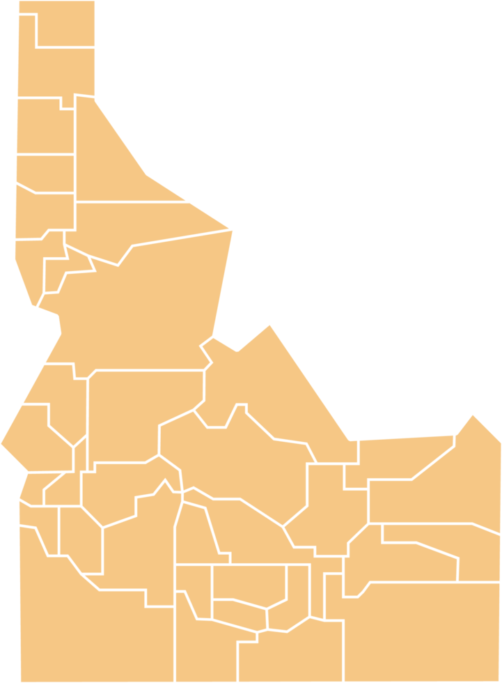 outline drawing of idaho state map. png