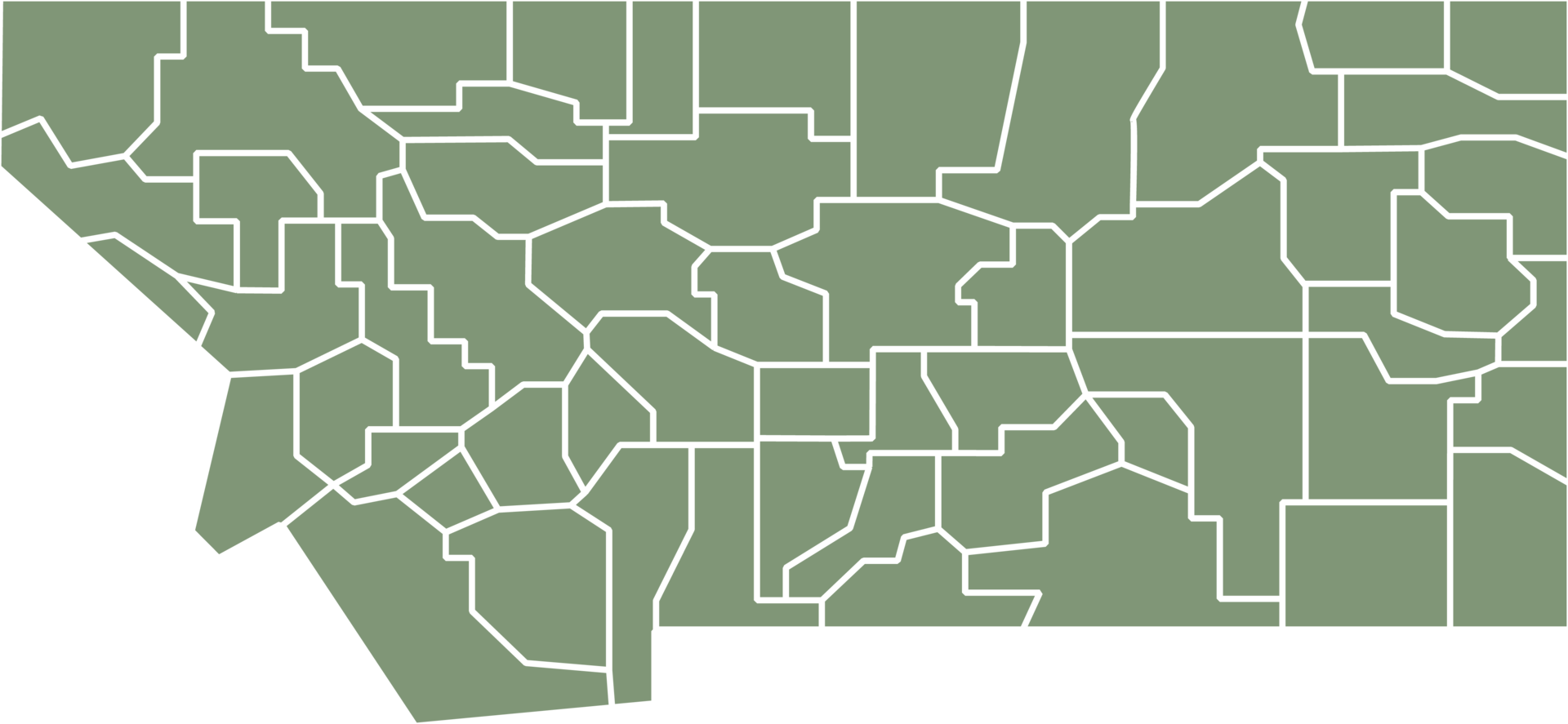 outline drawing of montana state map. png