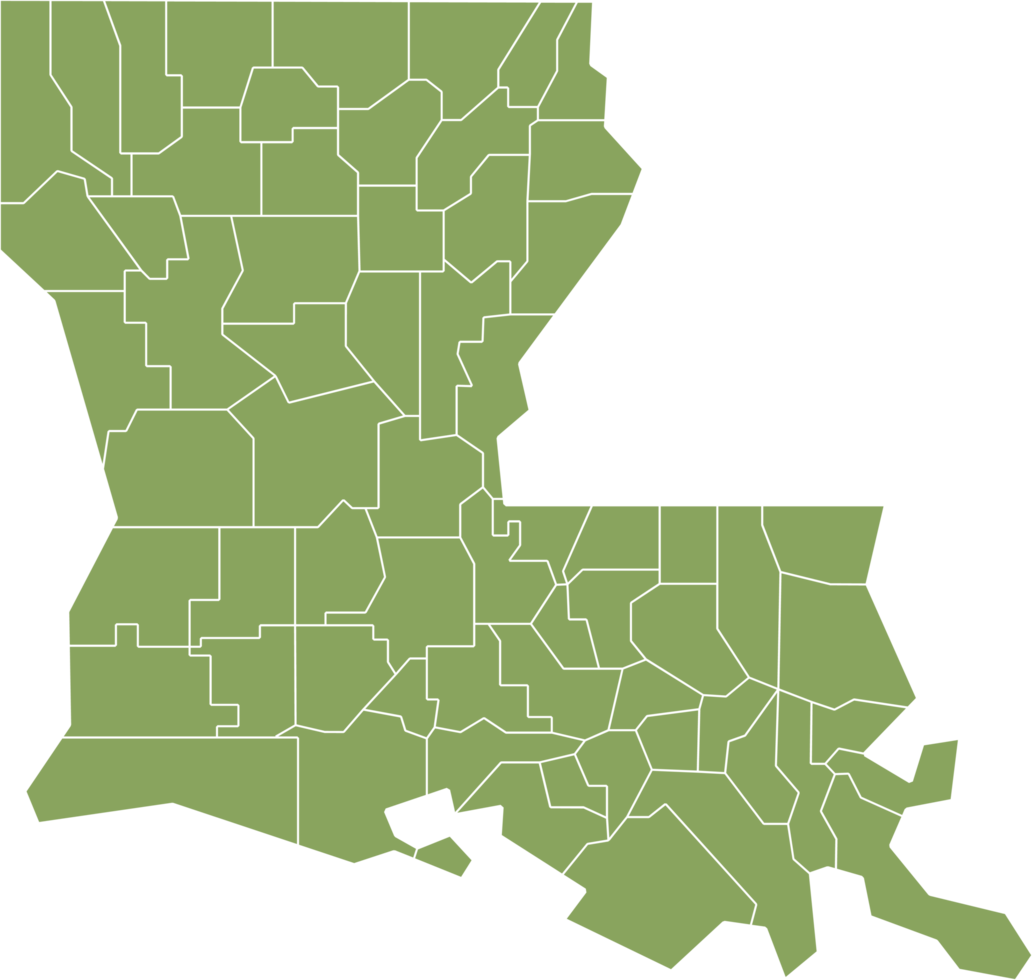 outline drawing of louisiana state map. png
