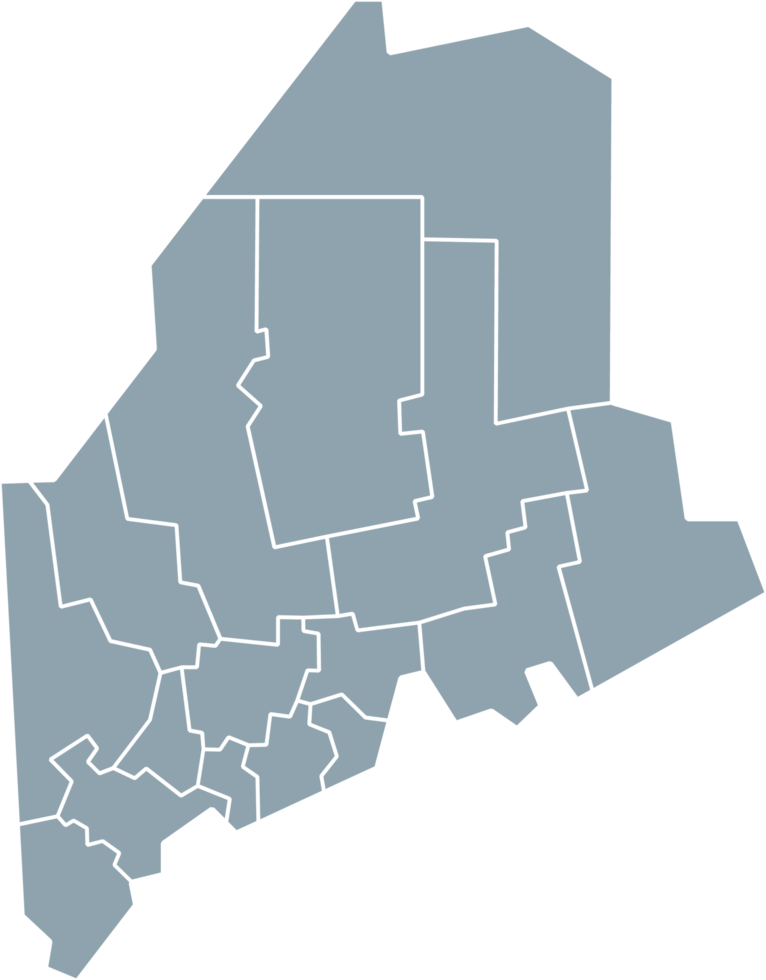 outline drawing of maine state map. png
