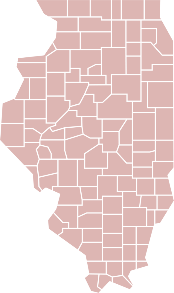 outline drawing of illinois state map. png