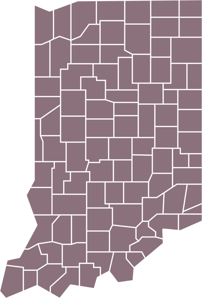 outline drawing of indiana state map. png