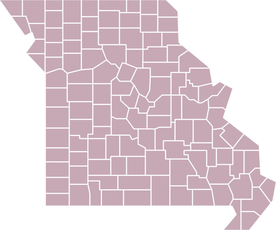 outline drawing of missouri state map. png