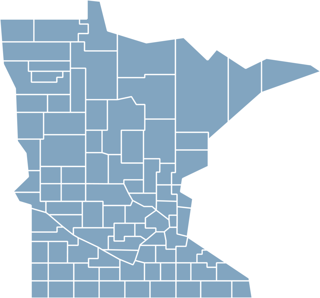 outline drawing of minnesota state map. png