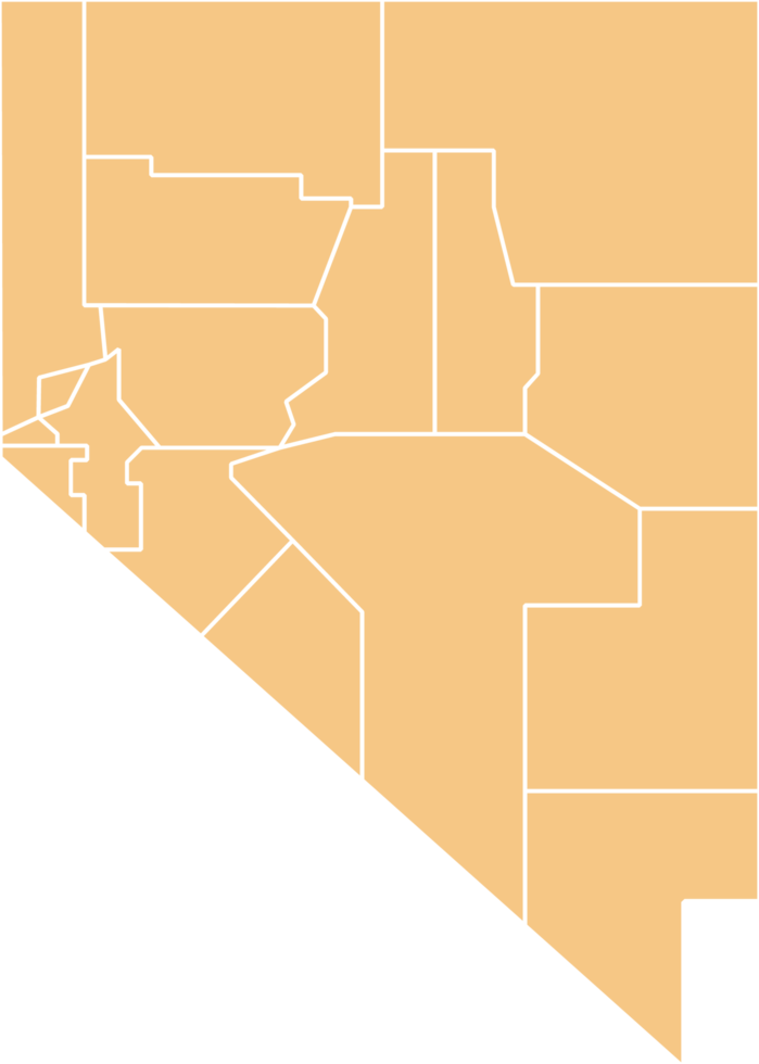 outline drawing of nevada state map. png