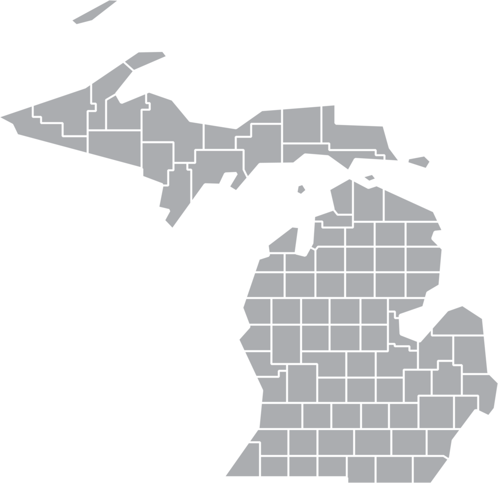 outline drawing of michigan state map. png