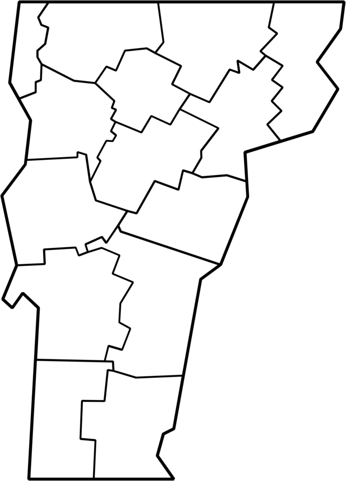 outline drawing of vermont state map. png