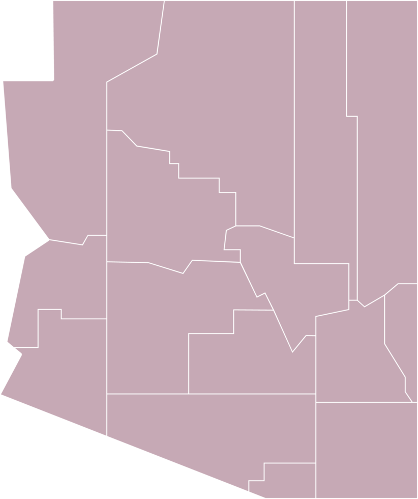 outline drawing of arizona state map. png