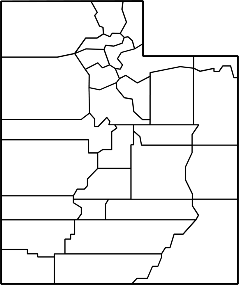 outline drawing of utah state map. png