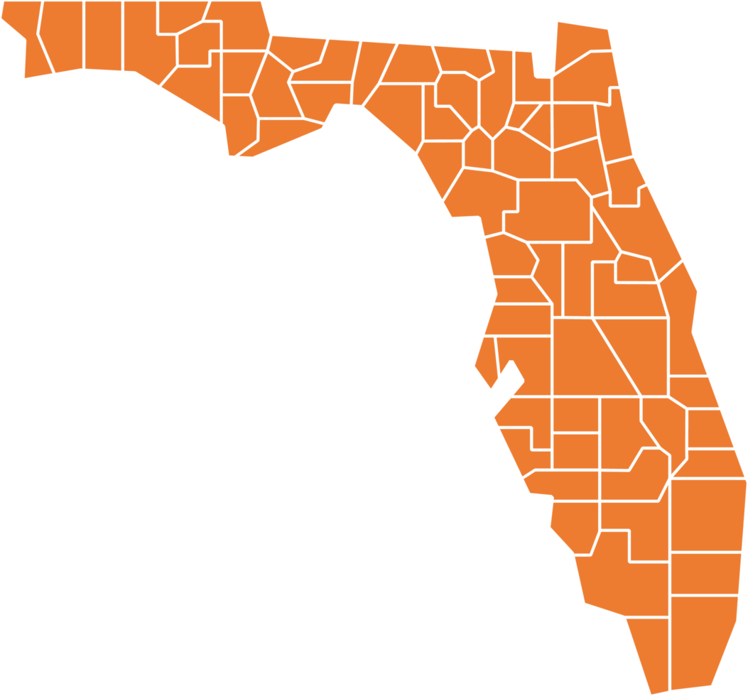 outline drawing of florida state map. png