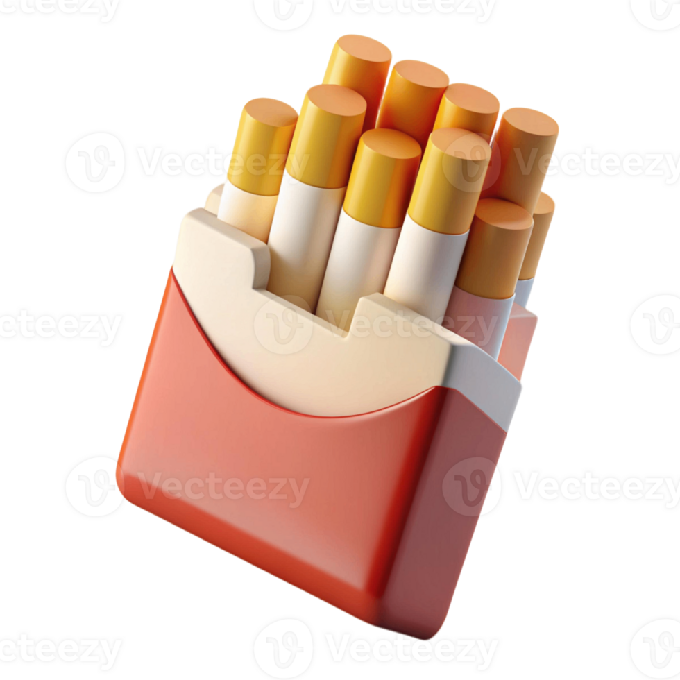 3d icon of cigarette pack png