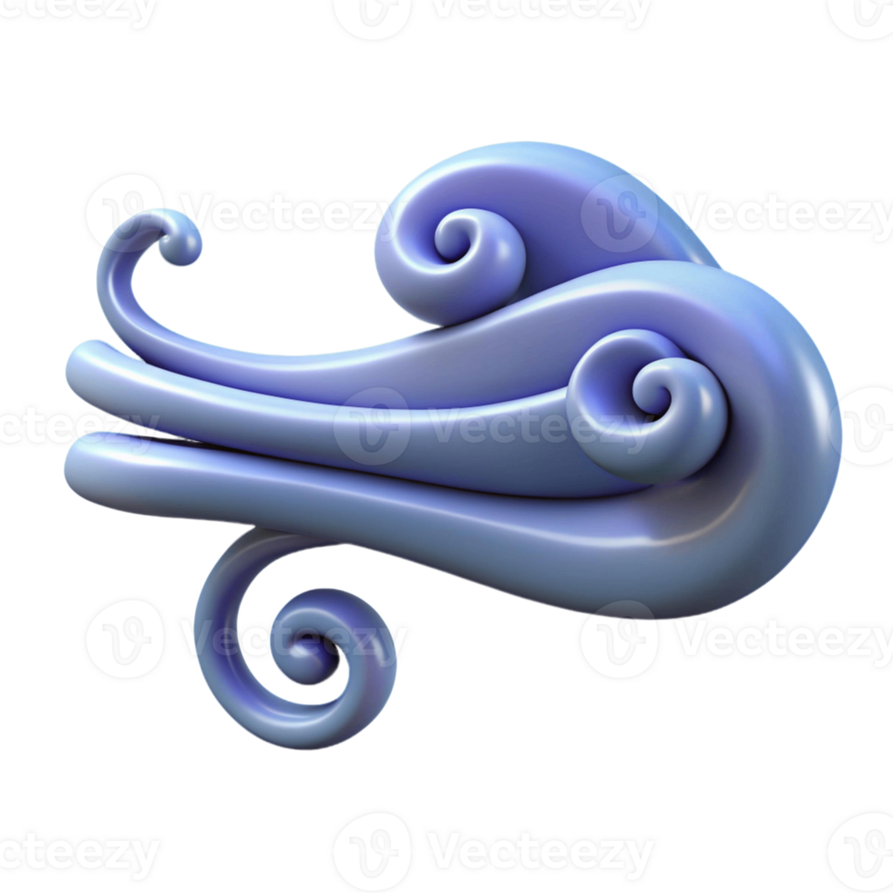 cute 3d illustration of wind png