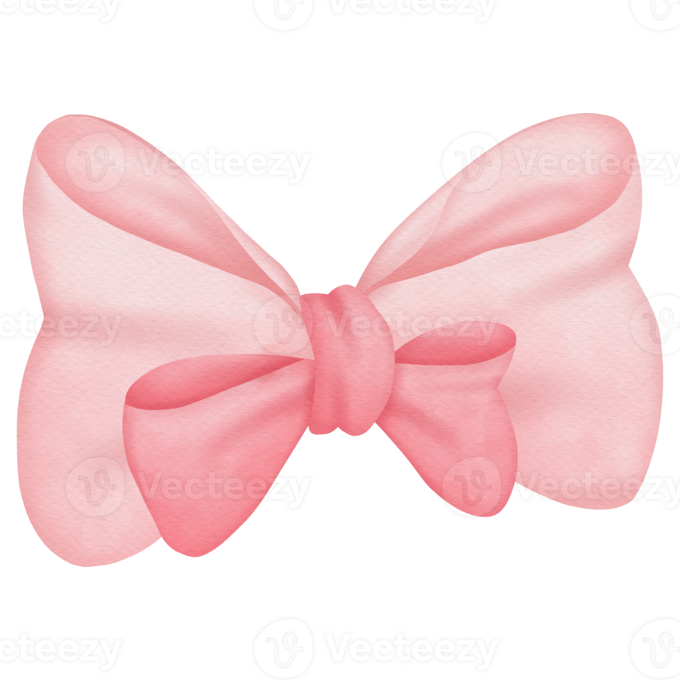 Pink ribbons watercolor clip art png
