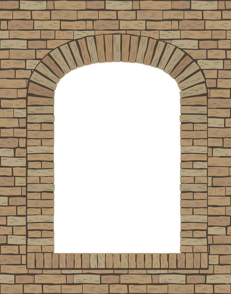 Wall with arches vector