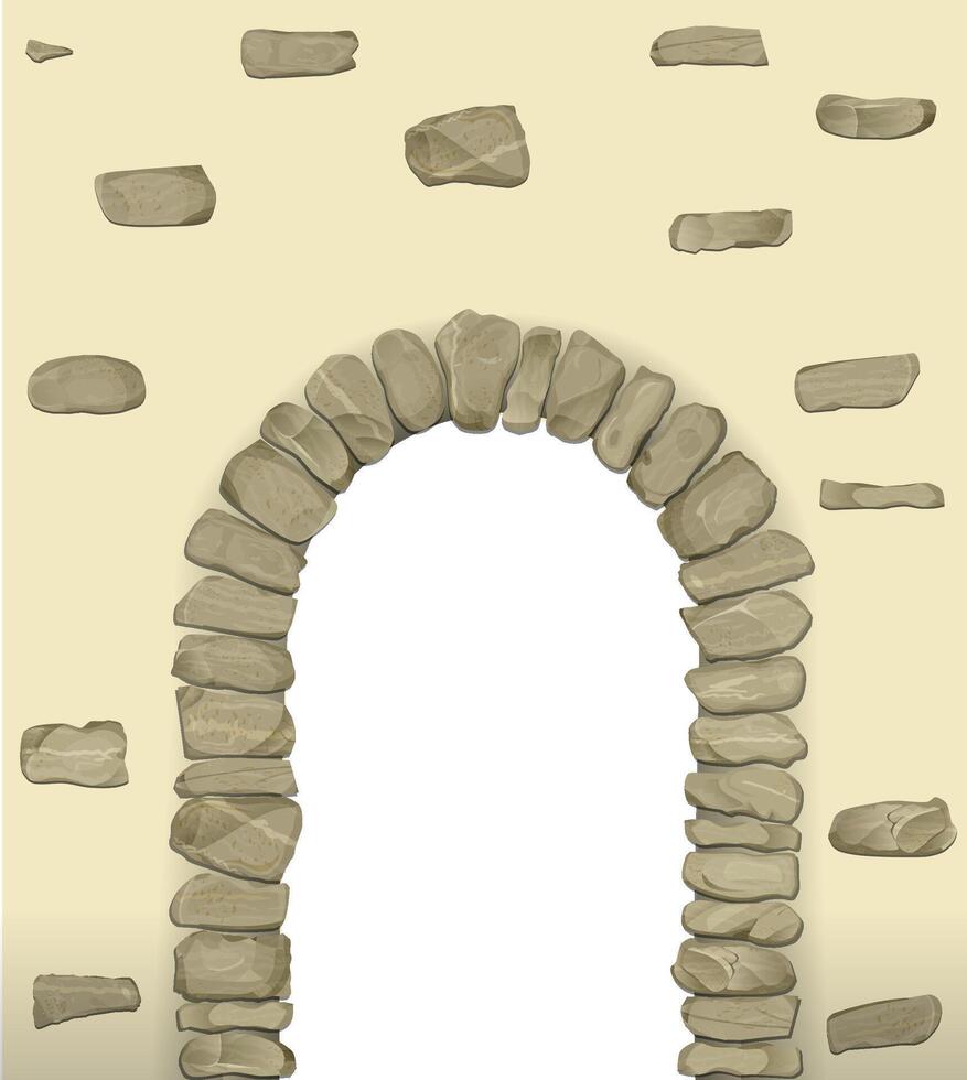 Wall with arches vector