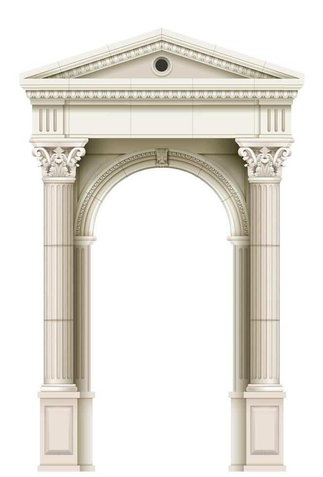 Wall with arches vector