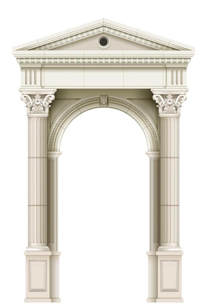 Wall with arches vector