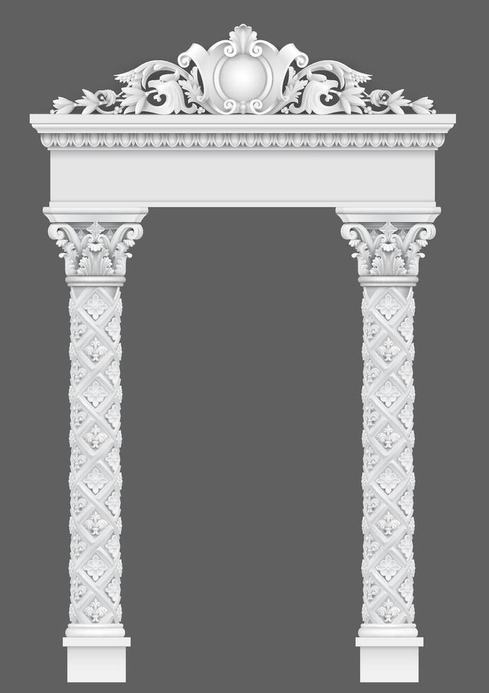 Wall with arches vector