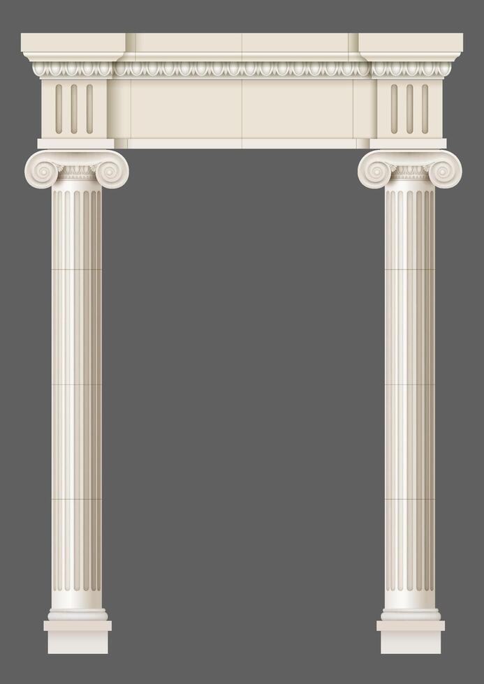 Wall with arches vector