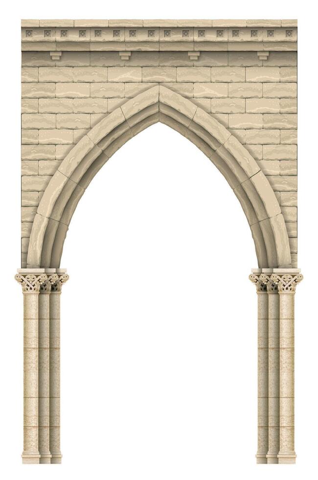 Wall with arches vector