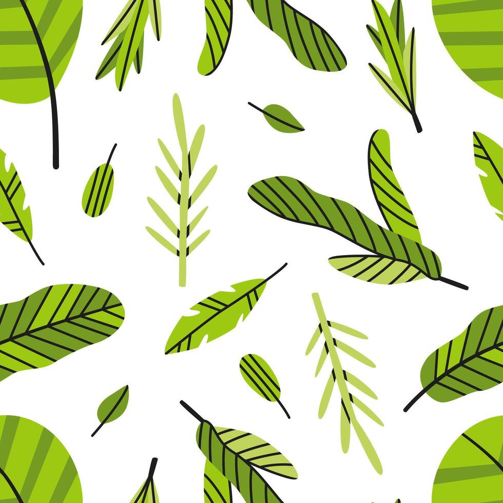 Exotic jungle seamless pattern vector