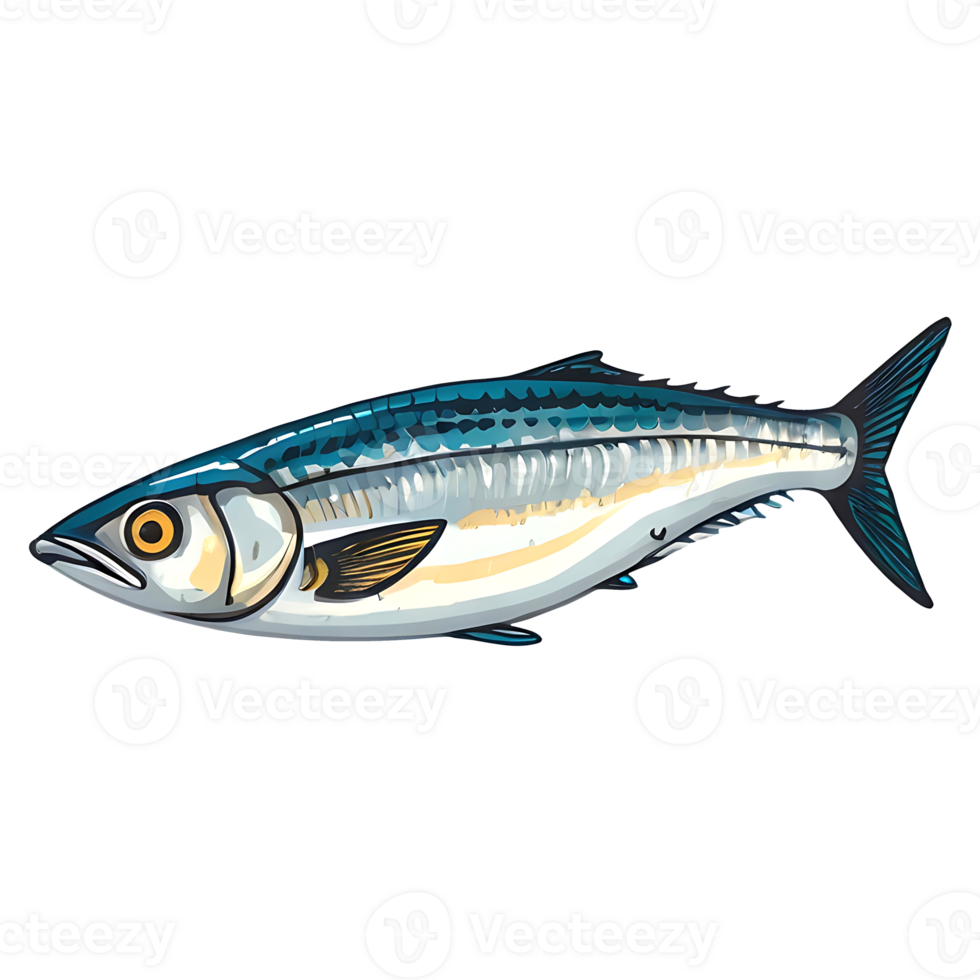 mackerel fish on a transparent background png