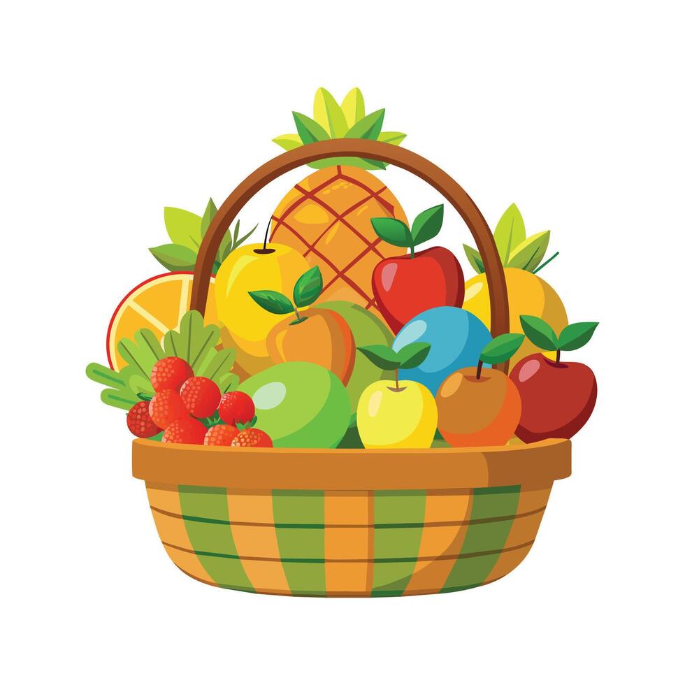 A variety of fruits illustration vector