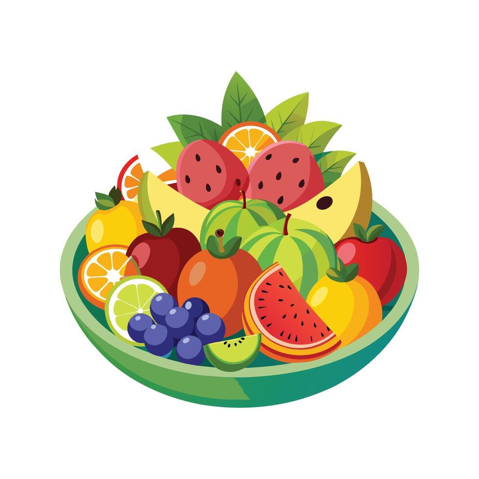 A variety of fruits illustration vector