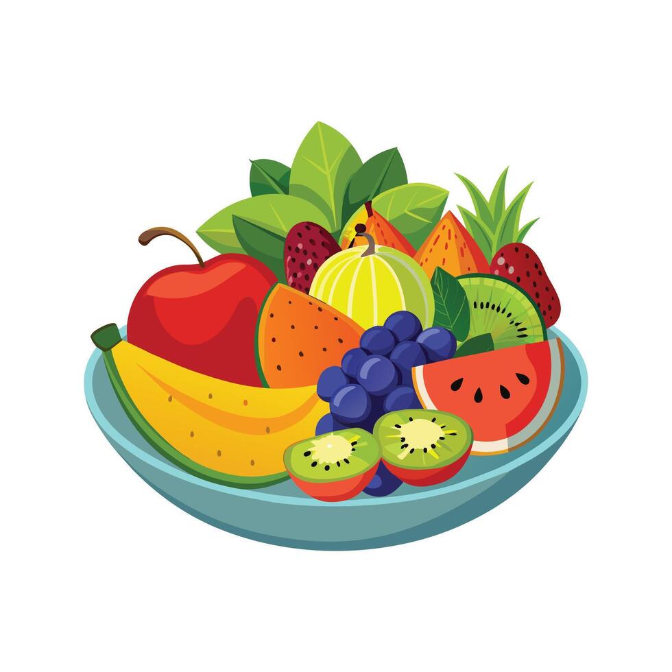 A variety of fruits illustration vector