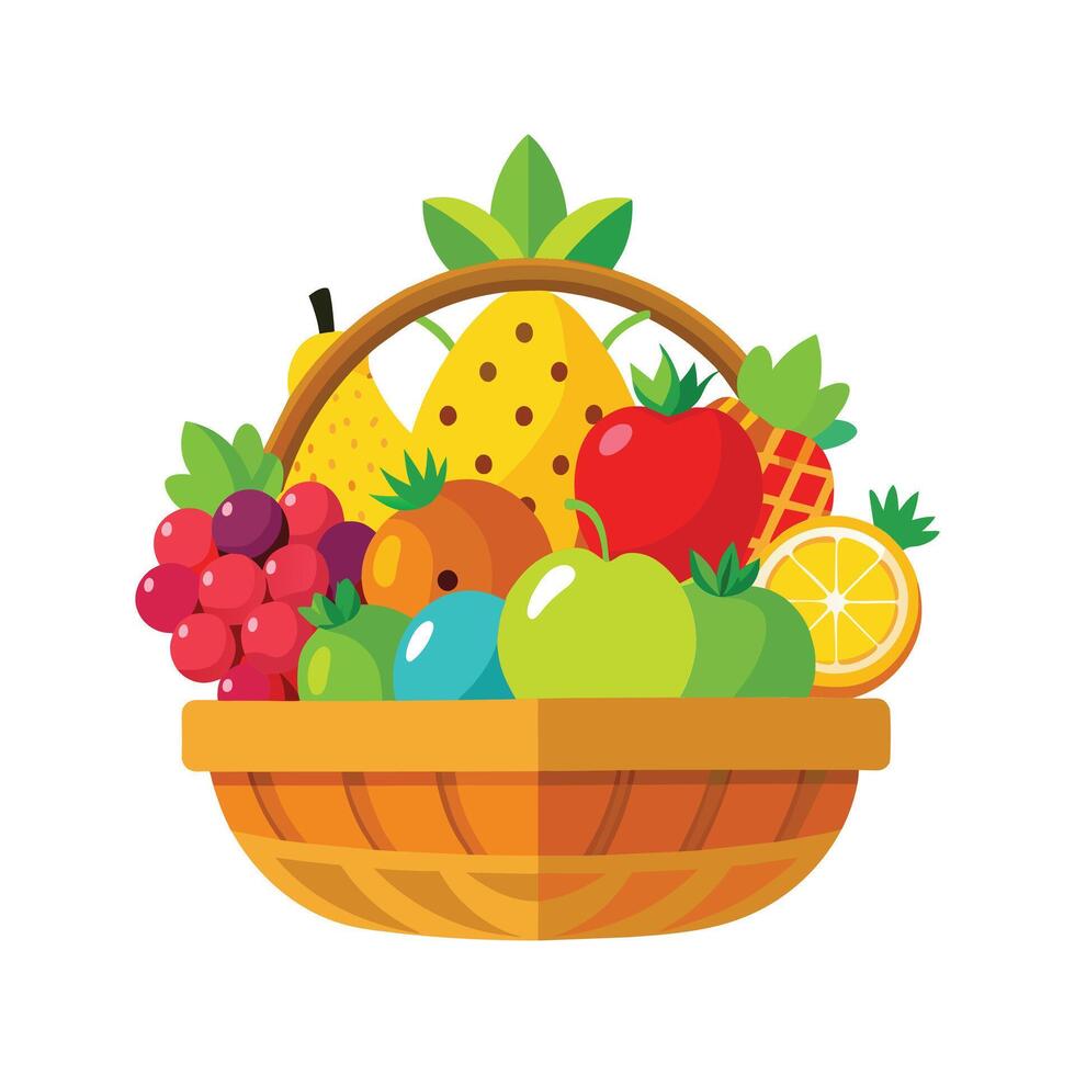 A variety of fruits illustration vector