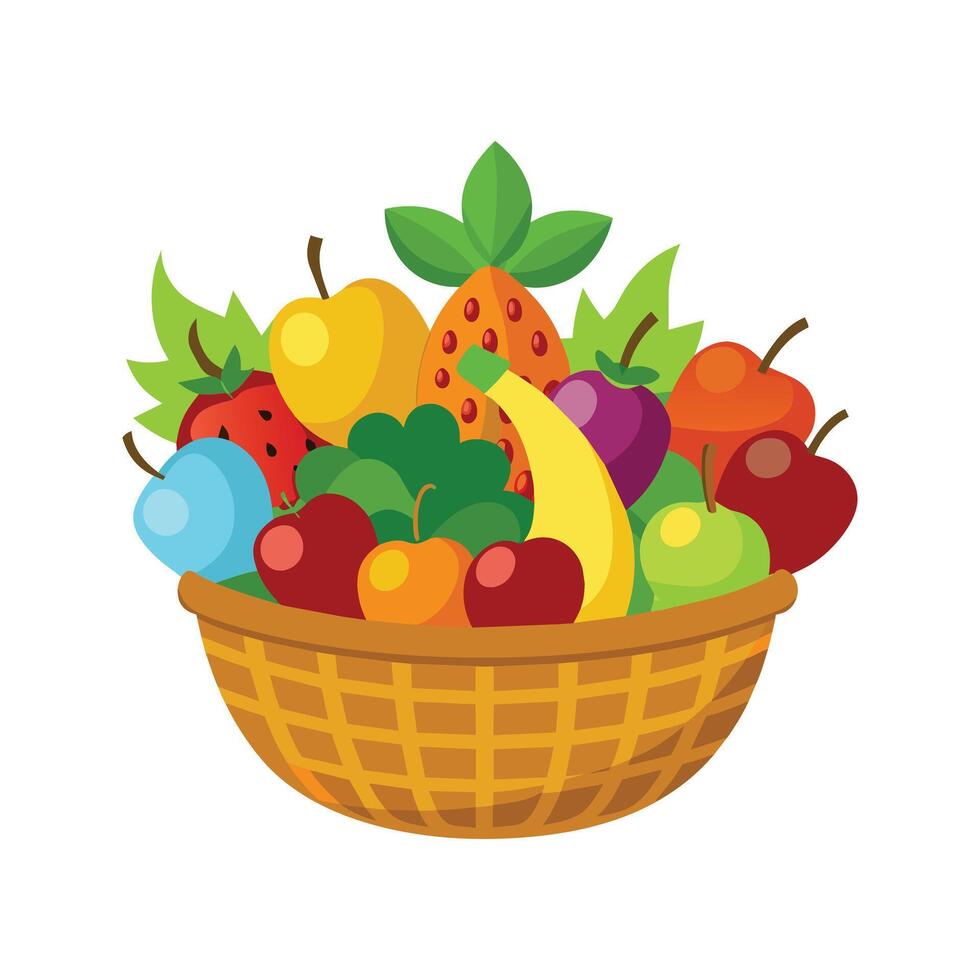 A variety of fruits illustration vector