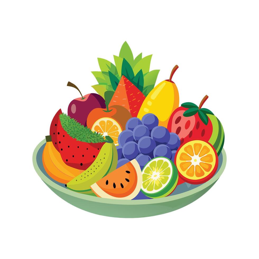 A variety of fruits illustration vector