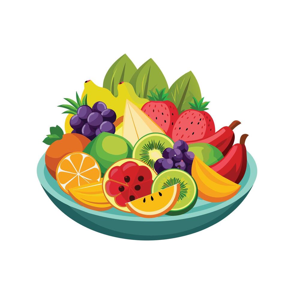 A variety of fruits illustration vector