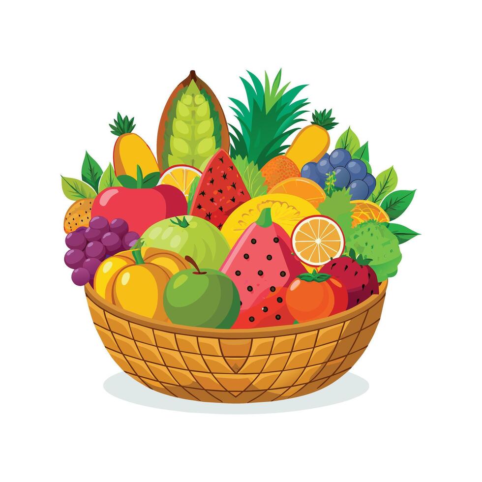 un variedad de frutas ilustración vector