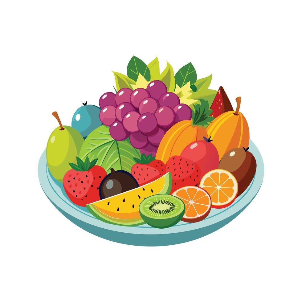 A variety of fruits illustration vector