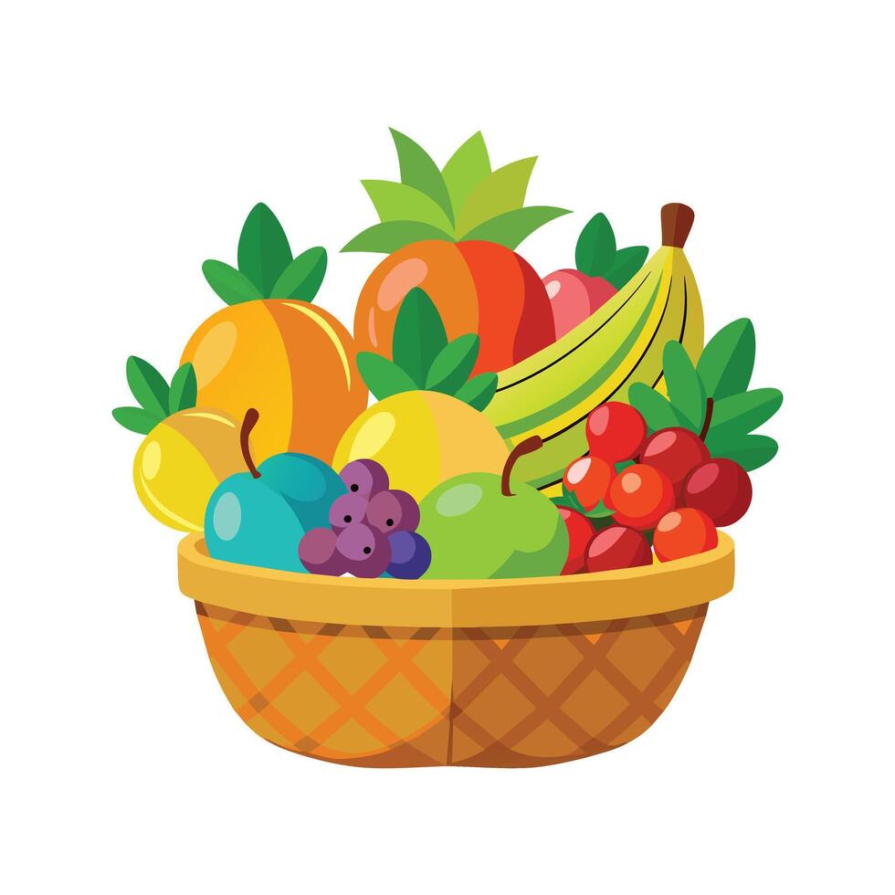 un variedad de frutas ilustración vector